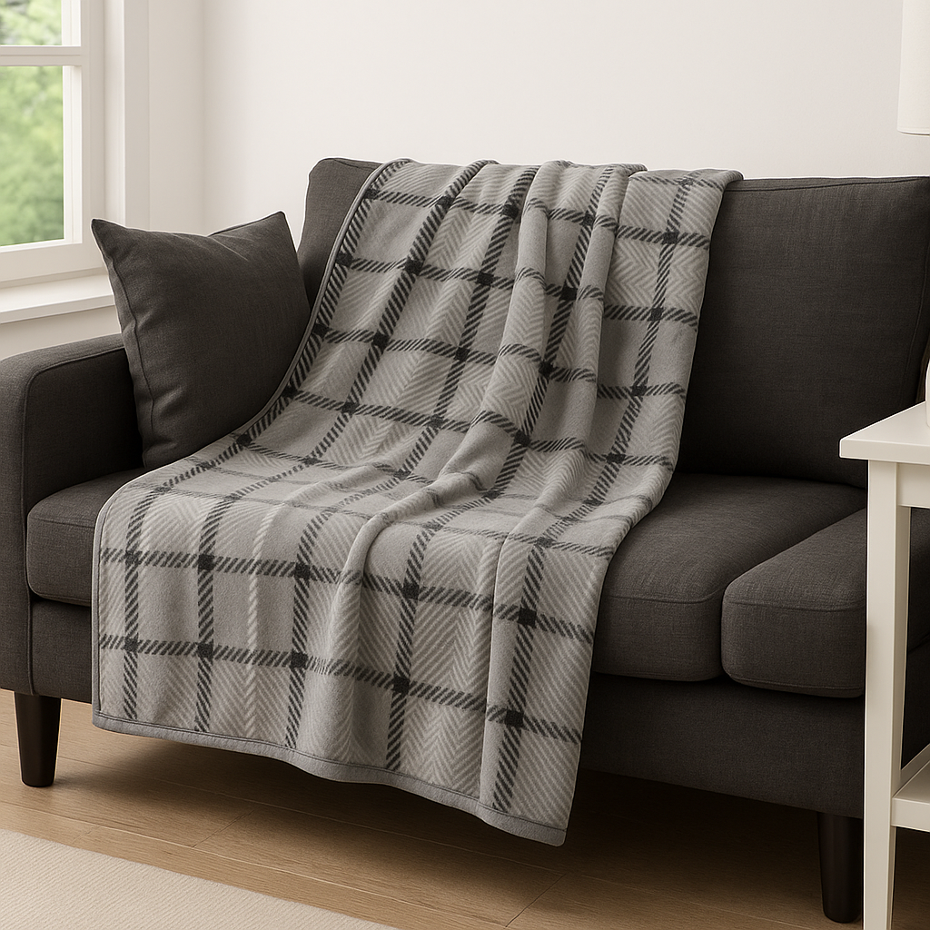 Manta Coralina Suave Premium BIG SQUARE 135x180 Gris