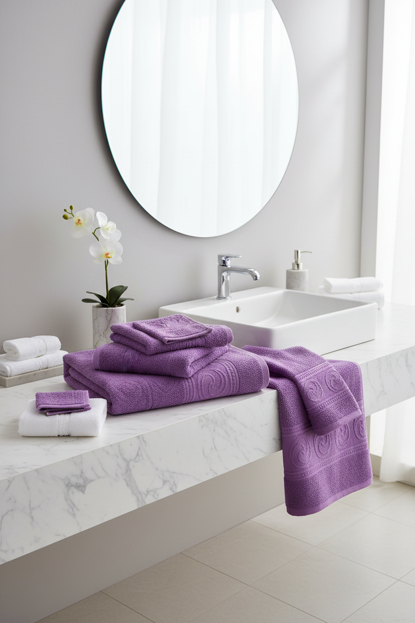 Toallas tocador, lavabo y sabana | 13 colores - Diferentes diseños | Algodón 100% rizo