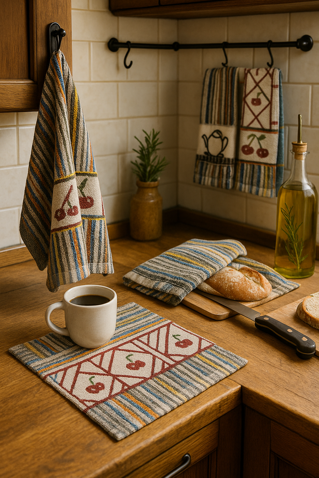 Pack de 6 paños de cocina absorbentes | Prácticos y resistentes | Varios diseños
