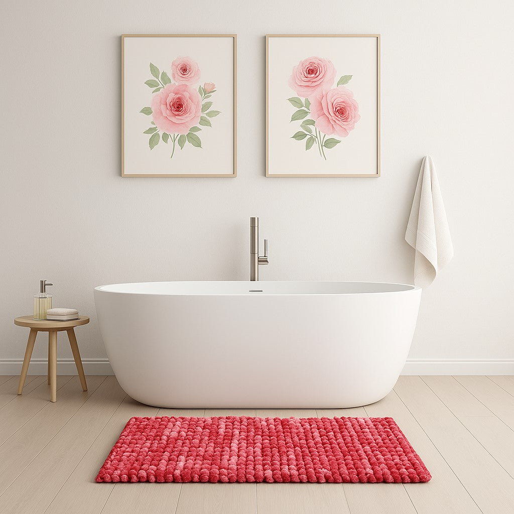 Tappeto multifunzione Pompom – 50x80 cm – Morbido e antiscivolo
