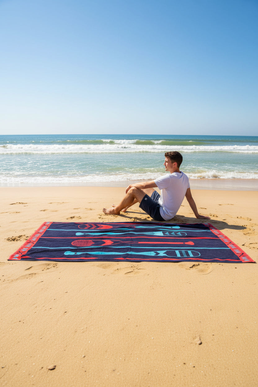 Serviette de piscine XXL 100 x 180 cm | Douce, absorbante et colorée | Lorena Hogar (différents modèles)