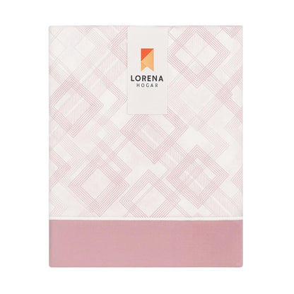 Juego de Sábanas Geométricas Algodón 100%  3 Colores  Funda de Almohada Enteriza 150 cm  Lorena Hogar