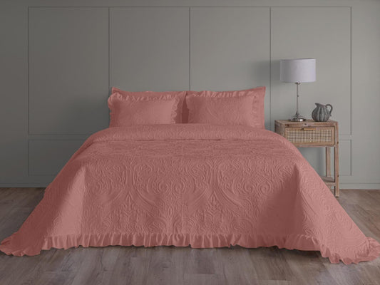 Colcha Mykonos - Juego de 2 cojines rellenos incluídos para cama de 150cm - Elegancia Atemporal