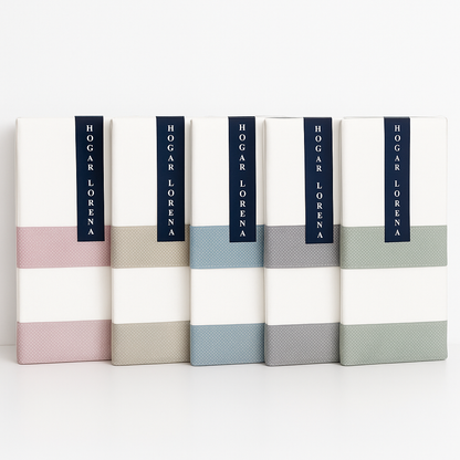 Juego de sábanas fondo blanco con dibujo de topitos / Camas de 180 / Disponible en ROSA, AZUL, VERDE y GRIS