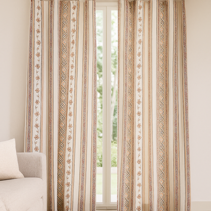 Cortinas con trabillas 140x260cm | Interior y exterior | Algodón & Poliéster