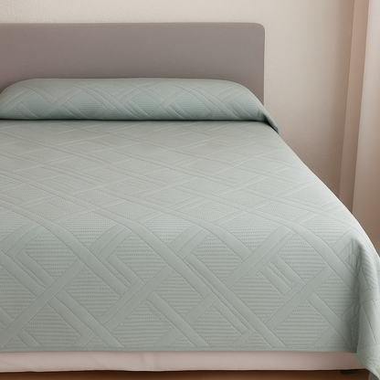 Colcha de Verano ECOBOUTI Trenza Lorena Hogar 240x260 cm  Ligero, Fresco y Elegante