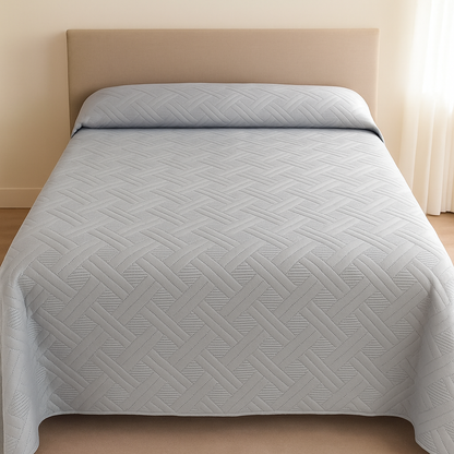 Colcha de Verano ECOBOUTI Trenza Lorena Hogar 240x260 cm  Ligero, Fresco y Elegante