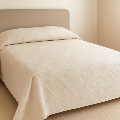 Colcha de Verano ECOBOUTI Trenza Lorena Hogar 240x260 cm  Ligero, Fresco y Elegante