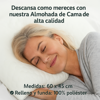 Almohada de Cama Premium 60x45 cm I LORENA HOGAR