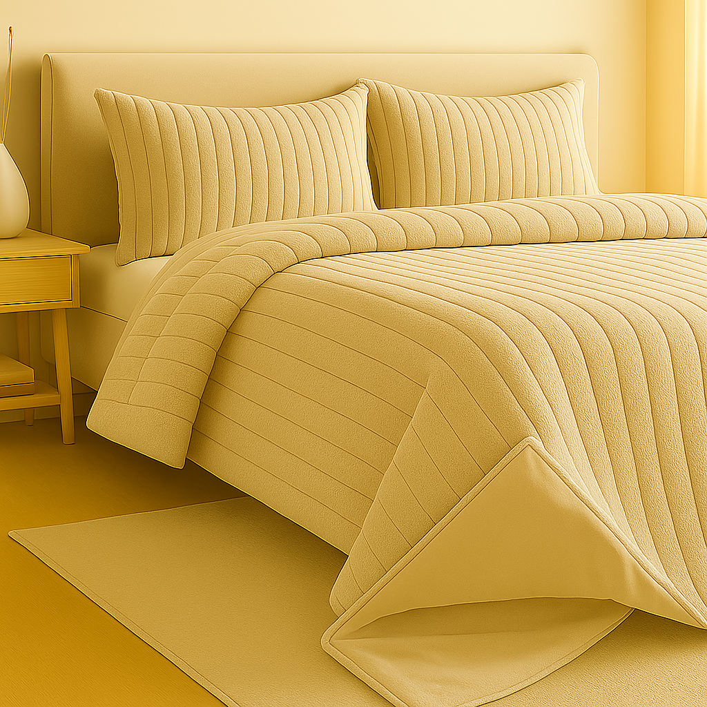 Edredón Sherpa Peluchón de Invierno Reversible con Pelo y Sedalina para Cama 150  Modelos Rayas o Bolas y Boreal  Incluye 2 Cojines 50x70 cm  Ultra Suave, 4 Colores: Beige, Gris Claro, Gris Oscuro, Rosa