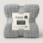 LIQUIDACIÓN Manta Plaid Suave Premium BIG SQUARE / NEW PYRAMID  130x160 y 240x220  Beige & Gris