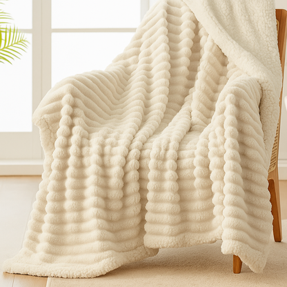 Manta Sherpa Rayas Nube – 125x155 / 160x220 / 220x240 cm – 6 Colores