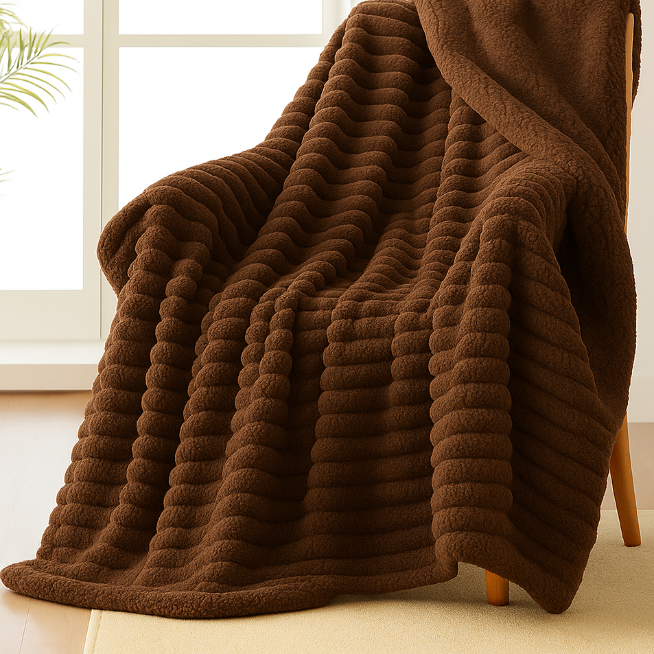 Manta Sherpa Rayas Nube – 125x155 / 160x220 / 220x240 cm – 6 Colores