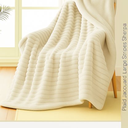 Manta Sherpa Rayas Nube – 125x155 / 160x220 / 220x240 cm – 6 Colores