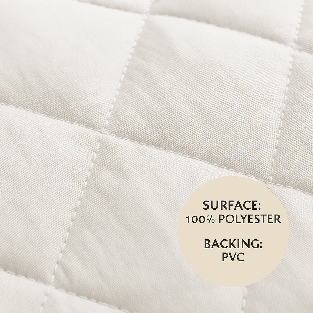 Protector de Colchón Acolchado Plastificado  Impermeable  Disponible en 90 a 200 cm