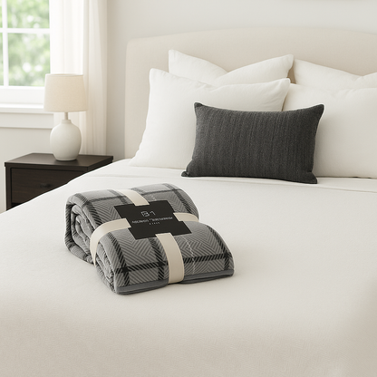 Manta Coralina Suave Premium BIG SQUARE  135x180  Gris