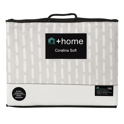 Sábana +Home Coralina Soft Lorena Hogar | Doble Perchado y Bajera Perimetral para Colchones de hasta 30 cm | Medidas 90, 105, 135 y 150