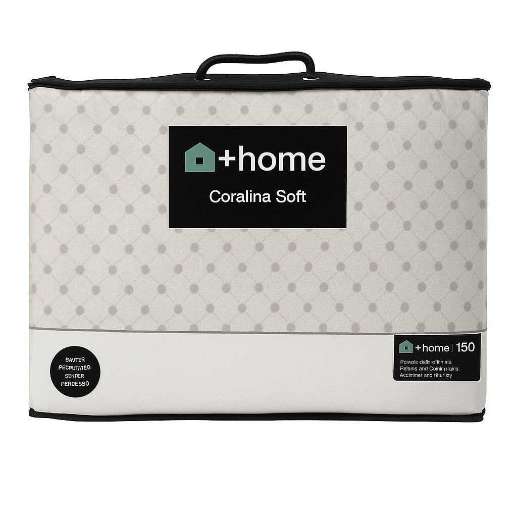 Sábana +Home Coralina Soft Lorena Hogar | Doble Perchado y Bajera Perimetral para Colchones de hasta 30 cm | Medidas 90, 105, 135 y 150
