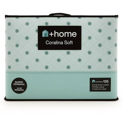 Sábana +Home Coralina Soft Lorena Hogar | Doble Perchado y Bajera Perimetral para Colchones de hasta 30 cm | Medidas 90, 105, 135 y 150