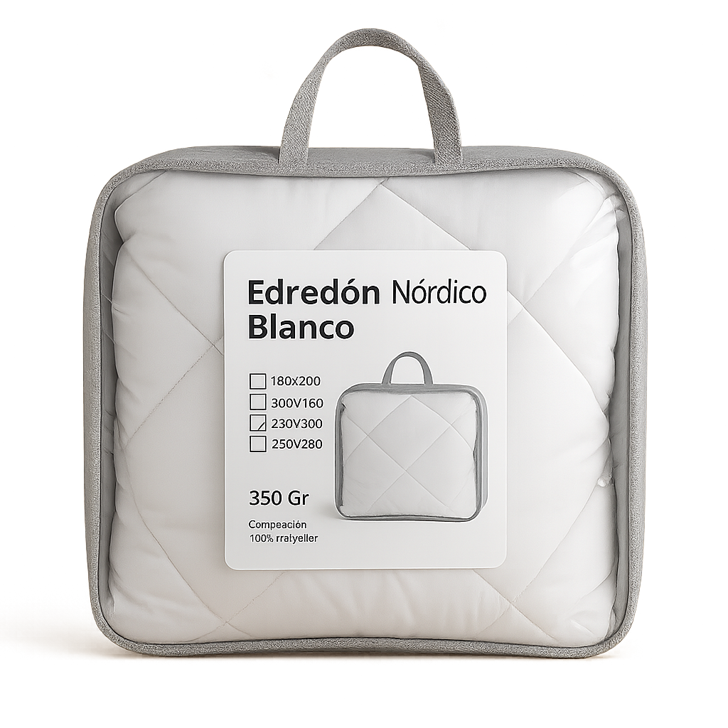 Relleno Nórdico 340g – Ligero, Suave y Cálido | Lorena Hogar