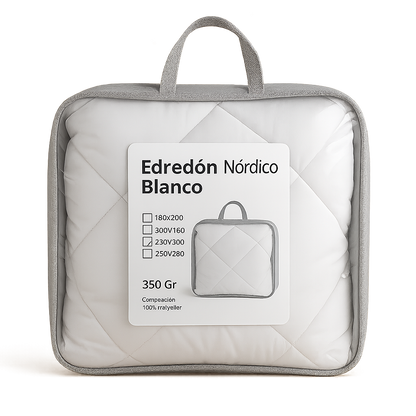 Relleno Nórdico 340g – Ligero, Suave y Cálido | Lorena Hogar