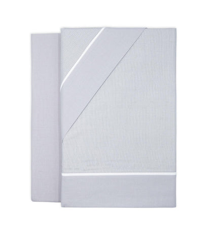 Juego de Sábanas Rayadas  Azul / Gris / Beige / Rosa  Lorena Hogar  De 90 a 180 cm
