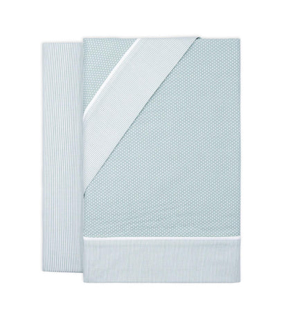 Juego de Sábanas Topitos Azul / Gris / Beige / Rosa  Lorena Hogar  De 90 a 180 cm