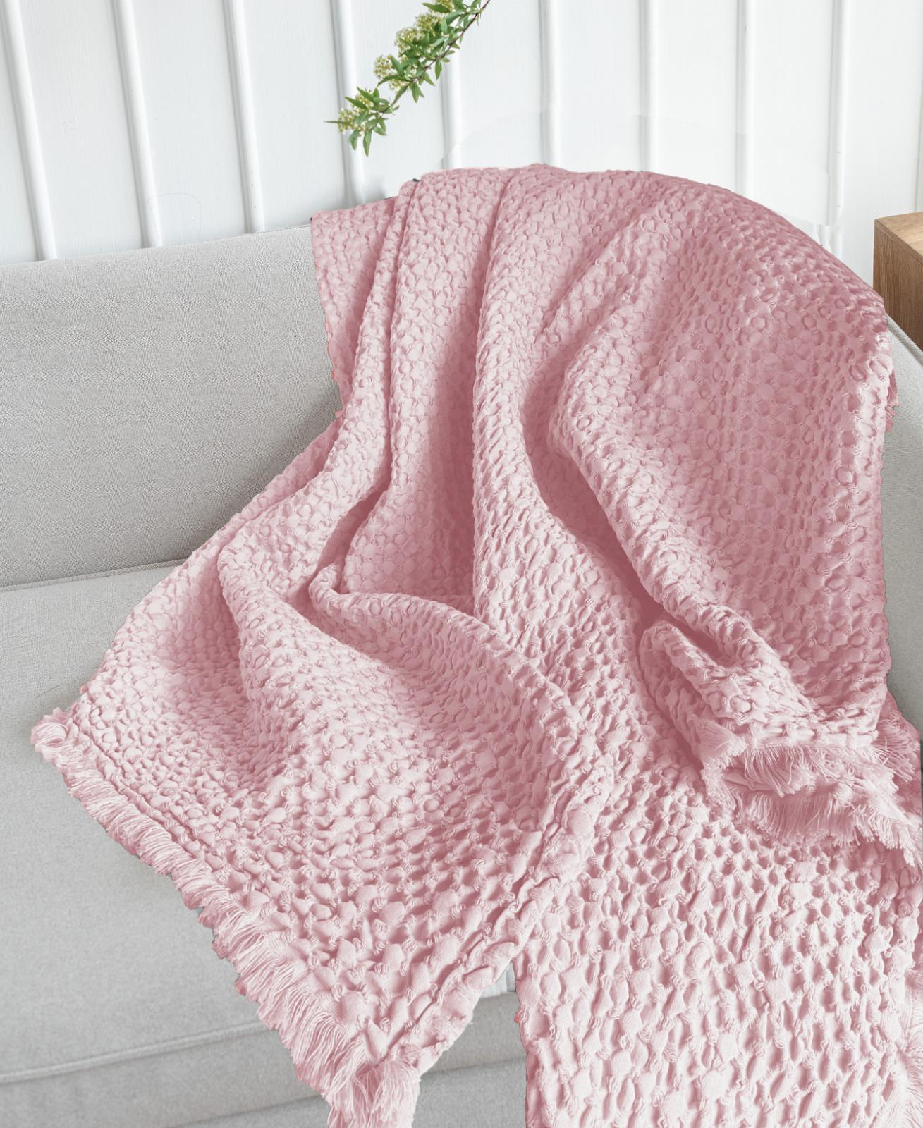 Manta mimosa plaid de cama