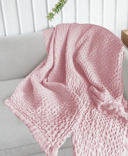 Manta mimosa plaid de cama