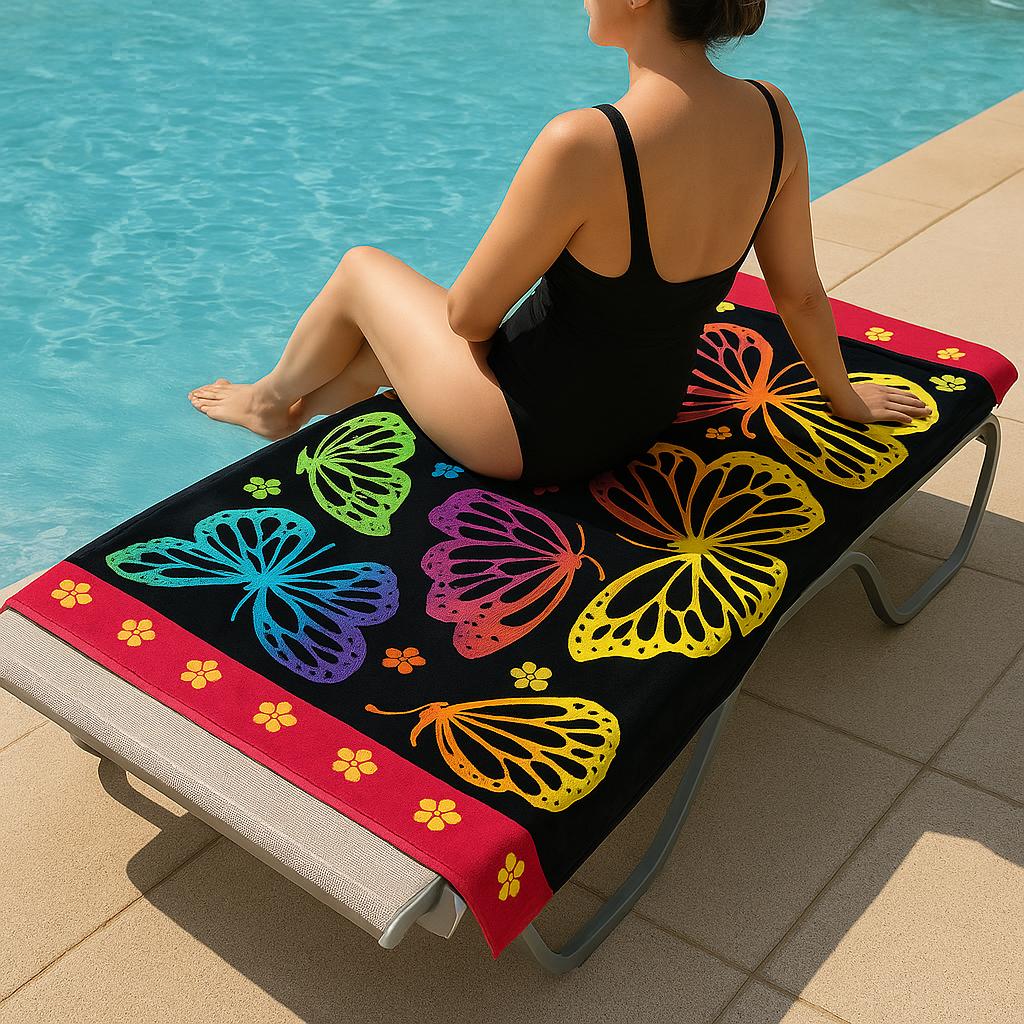 Toalla de piscina XXL 100x180cm | Suave, absorbente y colorida | Lorena Hogar (varios modelos)