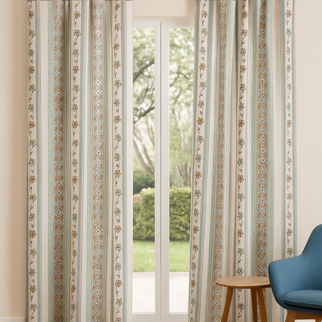 Cortinas con trabillas 140x260cm | Interior y exterior | Algodón & Poliéster