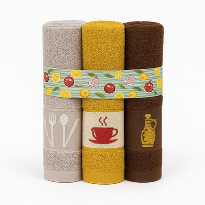 Pack de 6 paños de cocina absorbentes | Prácticos y resistentes | Varios diseños