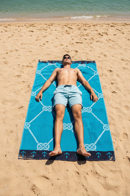 Serviette de piscine XXL 100 x 180 cm | Douce, absorbante et colorée | Lorena Hogar (différents modèles)