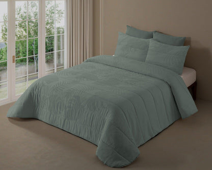 Colcha Noémie  Jacquard de Terciopelo con Relieve  Medida 250x270 cm + 2 Cojines Rellenos