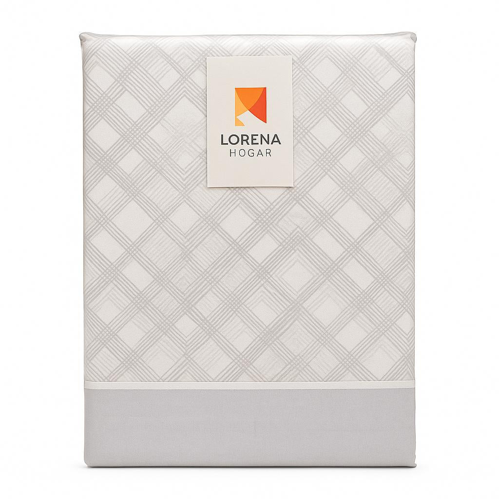 Juego de Sábanas Geométricas Algodón 100%  3 Colores  Funda de Almohada Enteriza 150 cm  Lorena Hogar