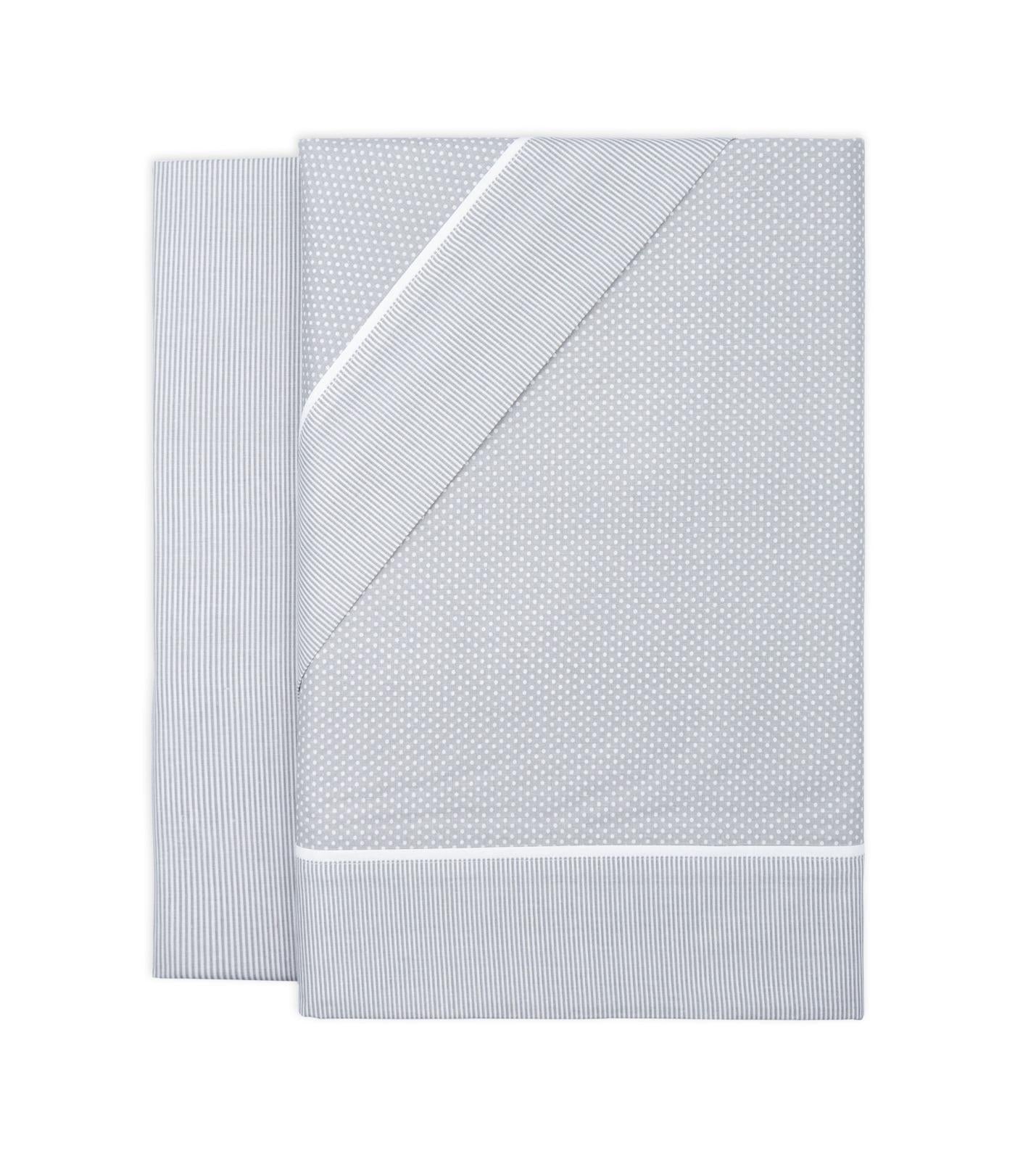 Juego de Sábanas Topitos Azul / Gris / Beige / Rosa  Lorena Hogar  De 90 a 180 cm