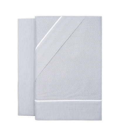 Juego de Sábanas Topitos Azul / Gris / Beige / Rosa  Lorena Hogar  De 90 a 180 cm