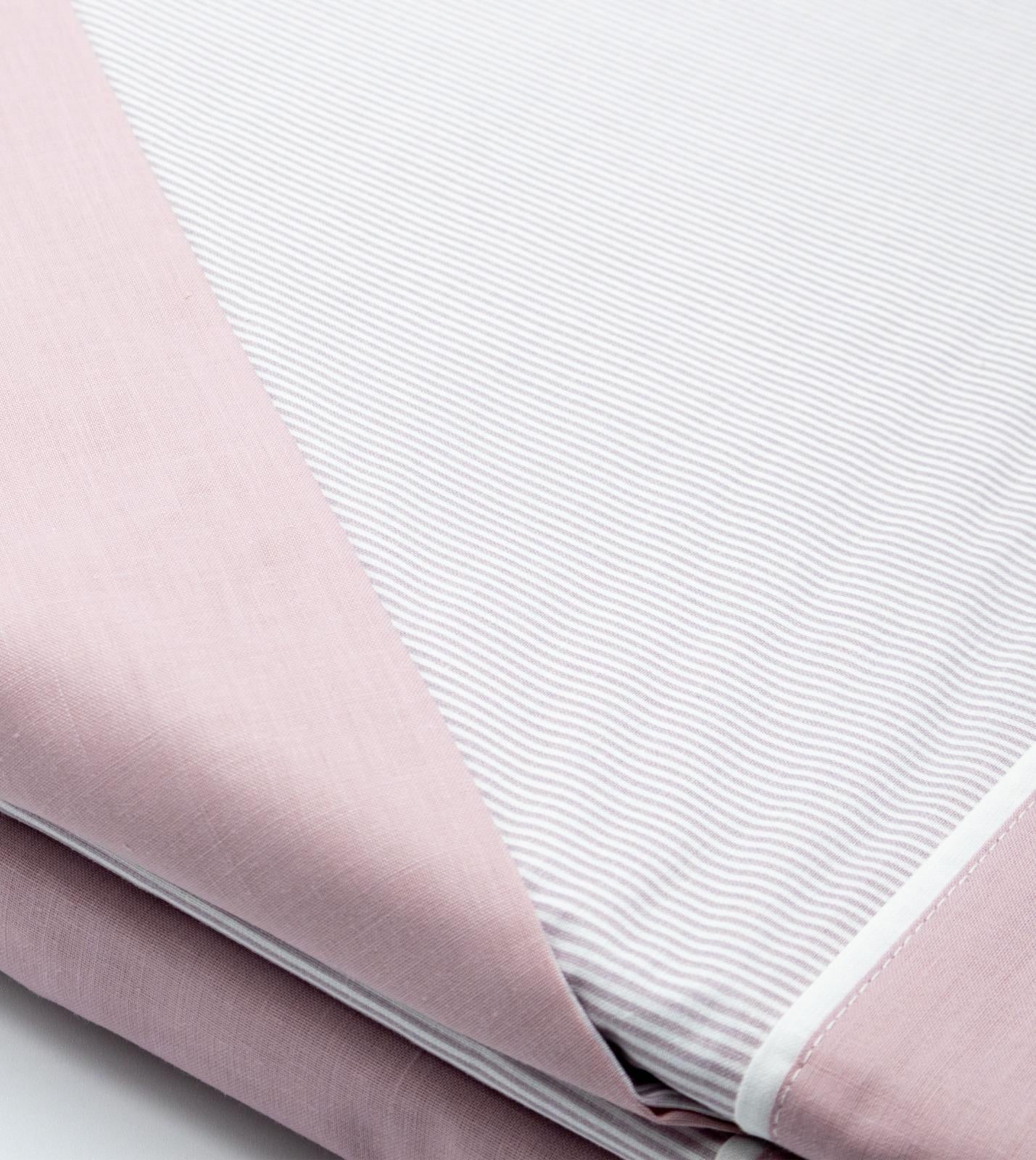 Juego de Sábanas Rayadas  Azul / Gris / Beige / Rosa  Lorena Hogar  De 90 a 180 cm