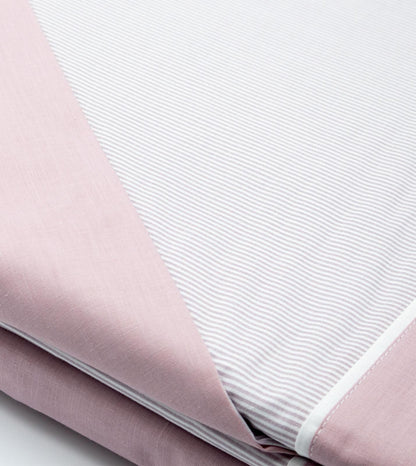 Juego de Sábanas Rayadas  Azul / Gris / Beige / Rosa  Lorena Hogar  De 90 a 180 cm