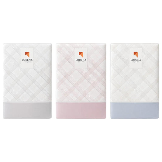 Juego de Sábanas Geométricas Algodón 100%  3 Colores  Funda de Almohada Enteriza 150 cm  Lorena Hogar