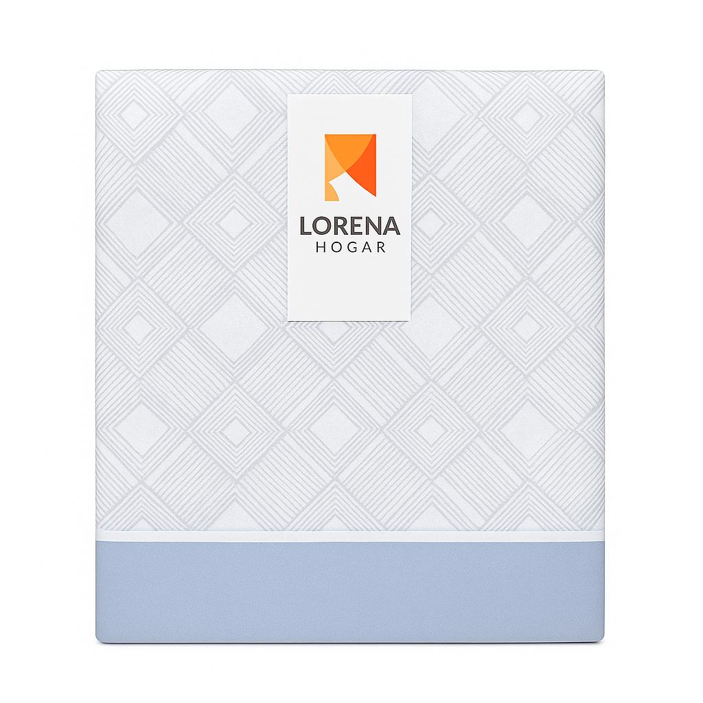Juego de Sábanas Geométricas Algodón 100%  3 Colores  Funda de Almohada Enteriza 150 cm  Lorena Hogar