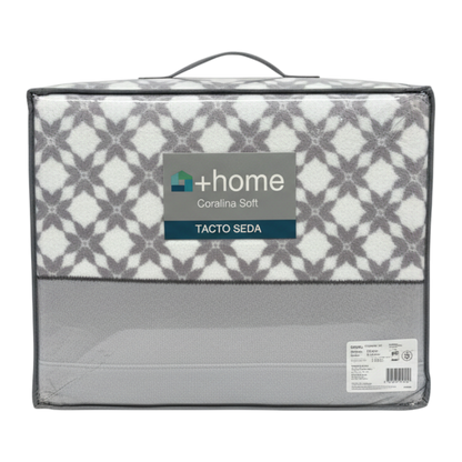 Sábana +Home Coralina Soft Lorena Hogar | Doble Perchado y Bajera Perimetral para Colchones de hasta 30 cm | Medidas 90, 105, 135 y 150