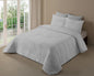 Colcha Noémie  Jacquard de Terciopelo con Relieve  Medida 250x270 cm + 2 Cojines Rellenos