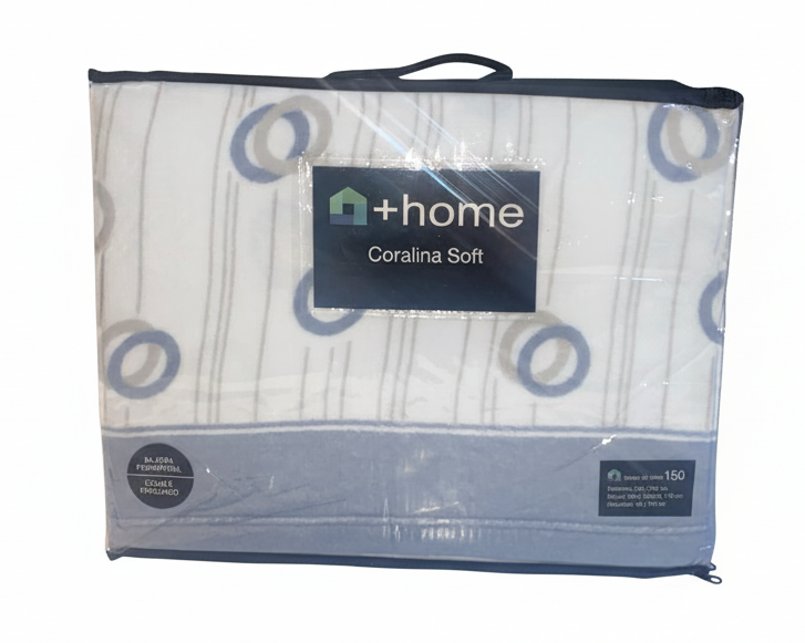 Sábana +Home Coralina Soft Lorena Hogar | Doble Perchado y Bajera Perimetral para Colchones de hasta 30 cm | Medidas 90, 105, 135 y 150