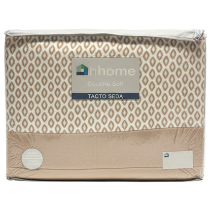 Sábana +Home Coralina Soft Lorena Hogar | Doble Perchado y Bajera Perimetral para Colchones de hasta 30 cm | Medidas 90, 105, 135 y 150