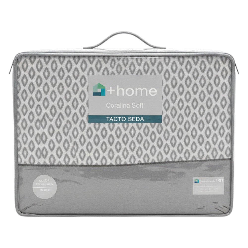 Sábana +Home Coralina Soft Lorena Hogar | Doble Perchado y Bajera Perimetral para Colchones de hasta 30 cm | Medidas 90, 105, 135 y 150