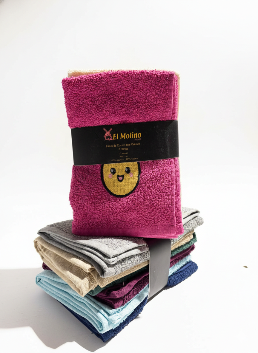 Pack de 6 paños de cocina absorbentes | Prácticos y resistentes | Varios diseños