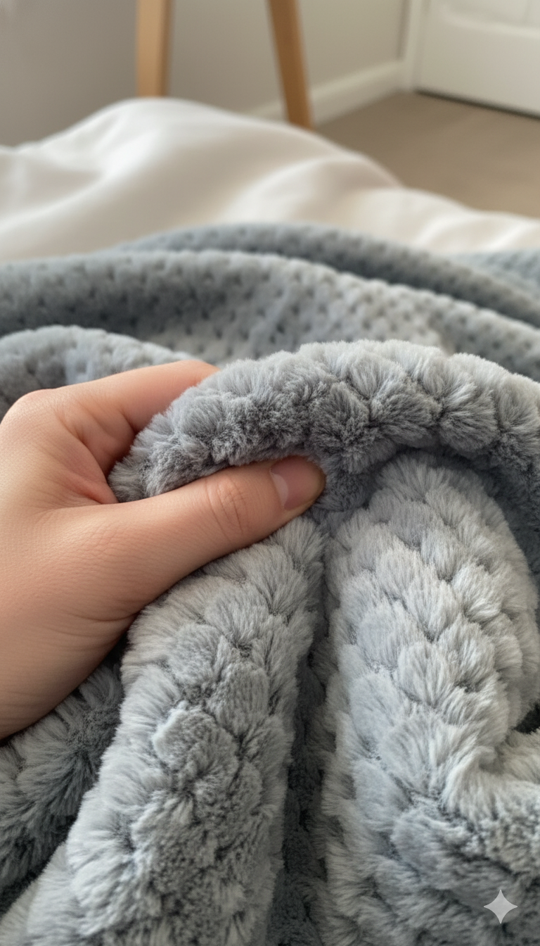 Edredón Sherpa GRAYE - pelo de Rabbit con interior de Borreguito - Cama 150/135 – 250×270 cm - 180 - 750g Súper Suave - Con 2 Fundas de Cojín de 50x70 - Color Gris - Beige