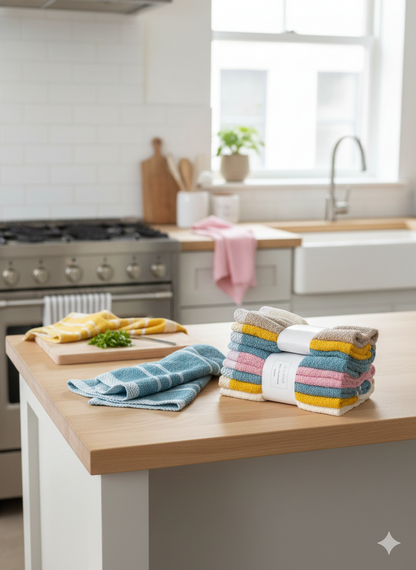 Set de Paños de Cocina Premium – 100% Algodón - 6 Unidades