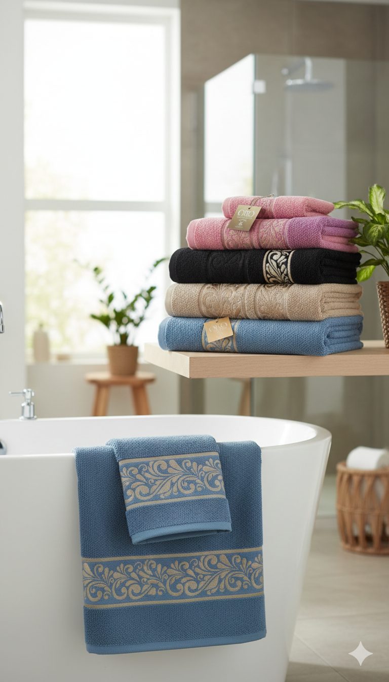 Toallas tocador, lavabo y sabana | 13 colores - Diferentes diseños | Algodón 100% rizo